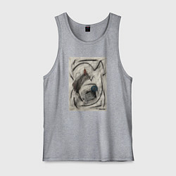 Майка мужская хлопок Абстрактная картина Forms, цвет: меланж