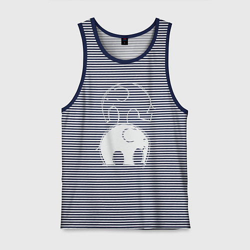 Мужская майка Два слона / Синяя тельняшка – фото 1