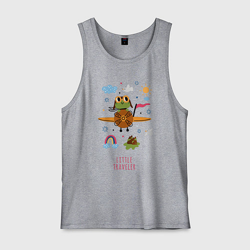 Мужская майка Лягушонок пилот / Меланж – фото 1