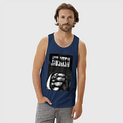 Майка мужская хлопок Джиу джитсу, цвет: тёмно-синий — фото 2