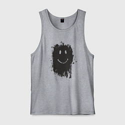 Майка мужская хлопок Смайл клякса, цвет: меланж