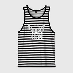 Майка мужская хлопок Маленькая рок звезда, цвет: черная тельняшка