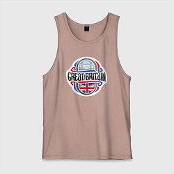 Майка мужская хлопок Great Britain, цвет: пыльно-розовый