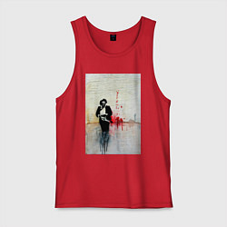 Майка мужская хлопок Leatherface, цвет: красный