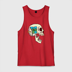 Майка мужская хлопок Открой путешествие, цвет: красный