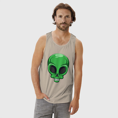 Мужская майка Green skeletor / Миндальный – фото 3