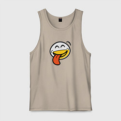 Мужская майка Мем довольное лицо