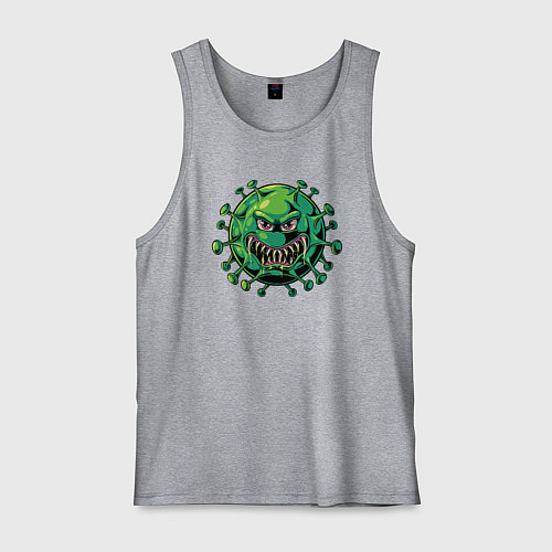 Мужская майка Вирус злодей / Меланж – фото 1