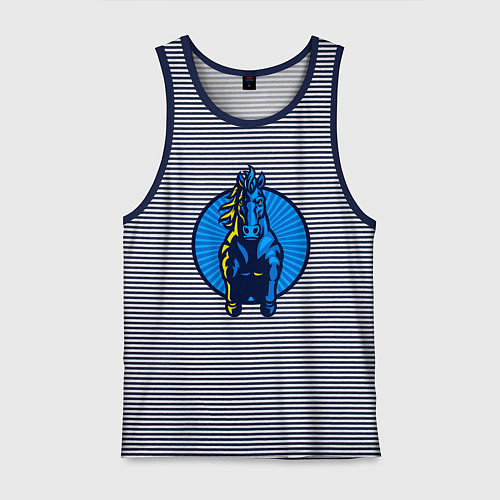 Мужская майка Синий скакун / Синяя тельняшка – фото 1