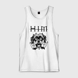 Майка мужская хлопок HIM - rock dog, цвет: белый