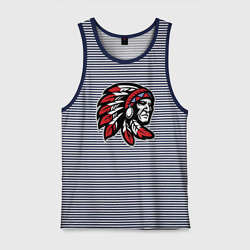 Мужская майка Indian / Синяя тельняшка – фото 1