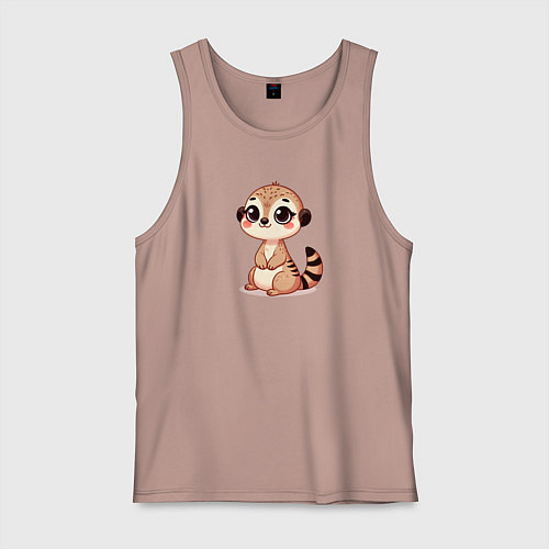 Мужская майка Милый сурикат / Пыльно-розовый – фото 1