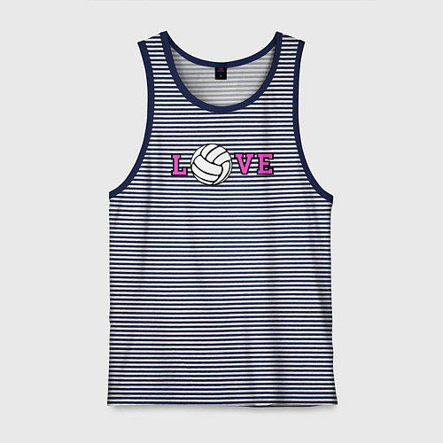 Мужская майка Love volley / Синяя тельняшка – фото 1