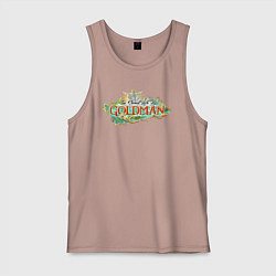 Майка мужская хлопок The eternal life of goldman logo, цвет: пыльно-розовый