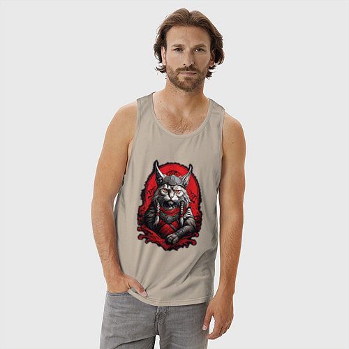 Мужская майка Кот викинг / Миндальный – фото 3