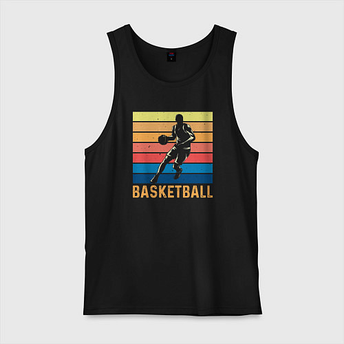 Мужская майка Basketball lettering / Черный – фото 1