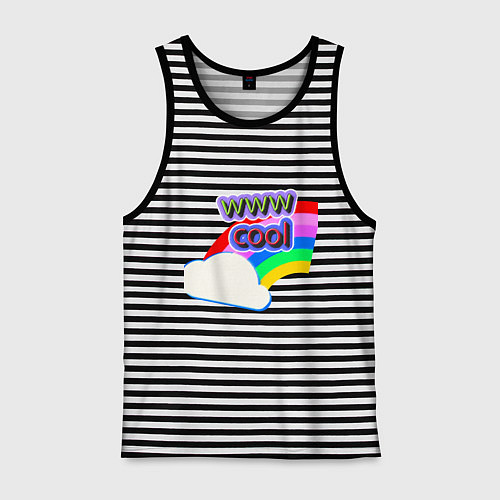 Мужская майка Rainbow Vibes / Черная тельняшка – фото 1