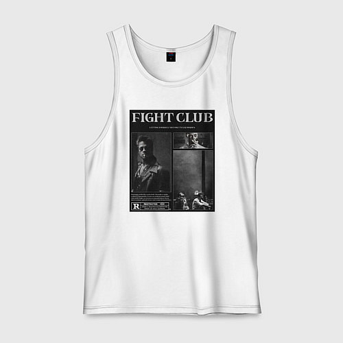 Мужская майка Бойцовский клуб постер / Белый – фото 1