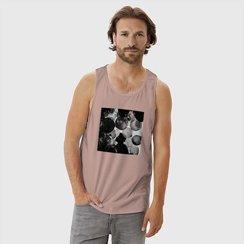 Мужская майка House of the balloons / Пыльно-розовый – фото 3