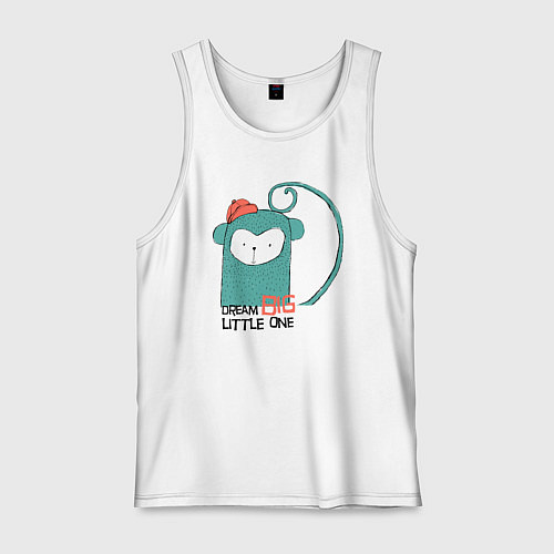 Мужская майка Мечтай по-крупному малыш / Белый – фото 1