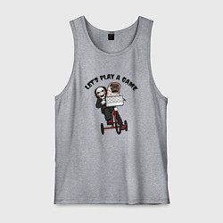 Майка мужская хлопок Инопланетянин - Пила, цвет: меланж