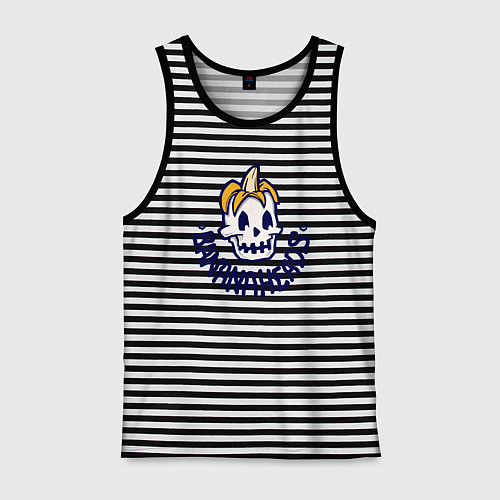 Мужская майка Банановые головы / Черная тельняшка – фото 1