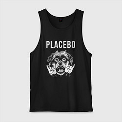 Майка мужская хлопок Placebo rock dog, цвет: черный