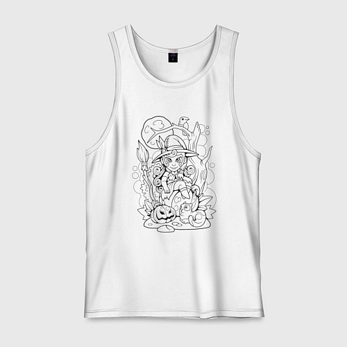 Мужская майка Милая маленькая ведьма / Белый – фото 1