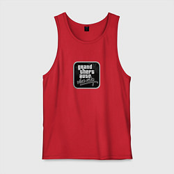 Майка мужская хлопок GTA logo black, цвет: красный