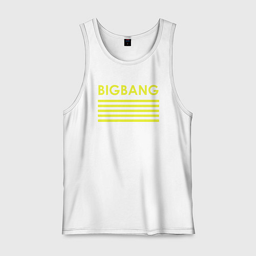 Мужская майка Big bang с желтыми полосами / Белый – фото 1