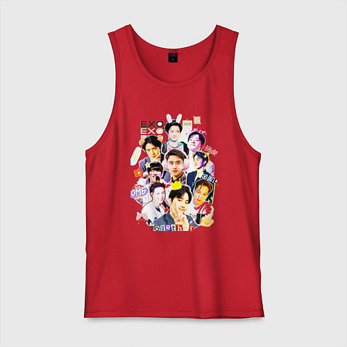 Мужская майка Exo together дружная команда / Красный – фото 1