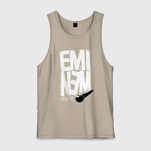 Мужская майка Eminem - microphone / Миндальный – фото 1