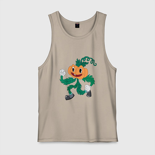 Мужская майка Бегущая тыква / Миндальный – фото 1