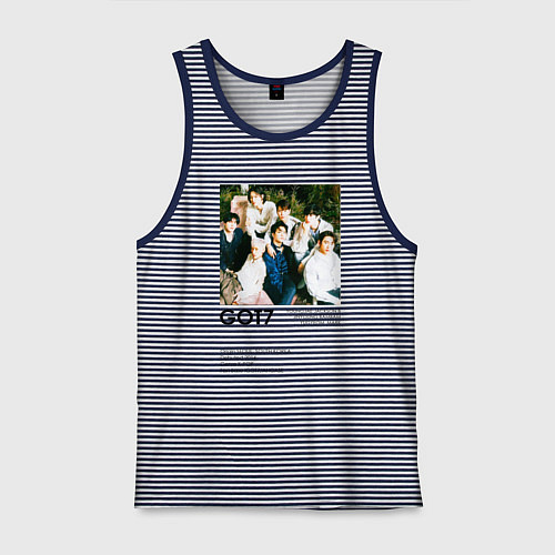 Мужская майка GOT7 группа основание / Синяя тельняшка – фото 1