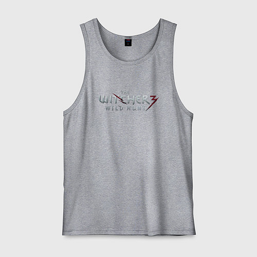 Мужская майка The Witcher 3 logo / Меланж – фото 1