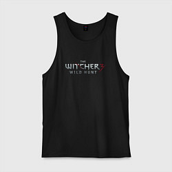 Майка мужская хлопок The Witcher 3 logo, цвет: черный