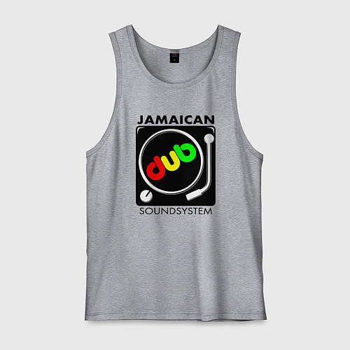 Мужская майка Ямайская звуковая система / Меланж – фото 1