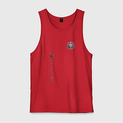 Майка мужская хлопок The Witcher grey, цвет: красный