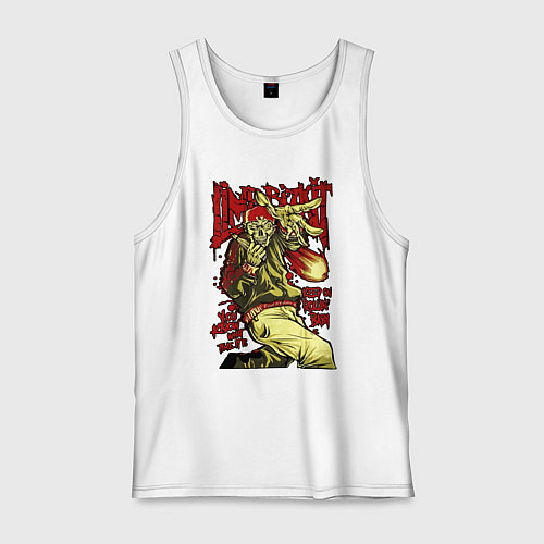 Мужская майка Limp Bizkit skull / Белый – фото 1