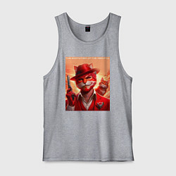 Майка мужская хлопок The godfather of the meowfia - ai art fantasy, цвет: меланж