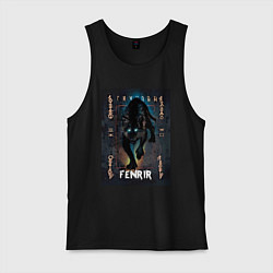 Майка мужская хлопок Fenrir black vinyl, цвет: черный