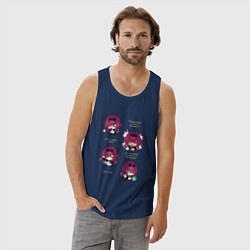 Майка мужская хлопок Кафка фразы, цвет: тёмно-синий — фото 2