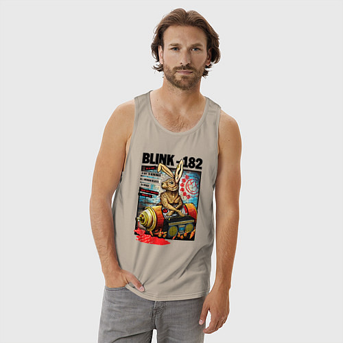 Мужская майка Blink 182 band / Миндальный – фото 3