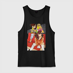 Майка мужская хлопок Дандадан: Момо Аясэ, цвет: черный