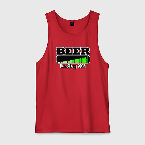 Мужская майка Beer loading / Красный – фото 1