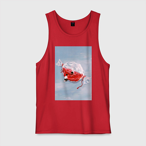 Мужская майка Евангелион Синдзи Икари Рей Аянами / Красный – фото 1