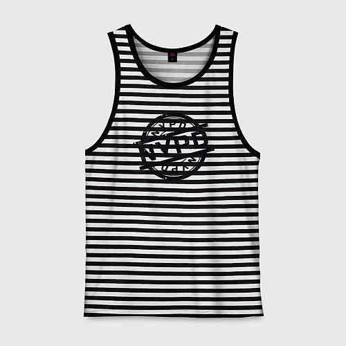 Мужская майка New York police / Черная тельняшка – фото 1