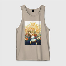 Майка мужская хлопок Для тебя Бессмертный Фуши Джоан, цвет: миндальный