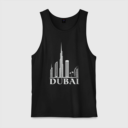 Мужская майка City - Dubai / Черный – фото 1