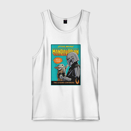 Мужская майка Mandalorian - Din Djarin / Белый – фото 1